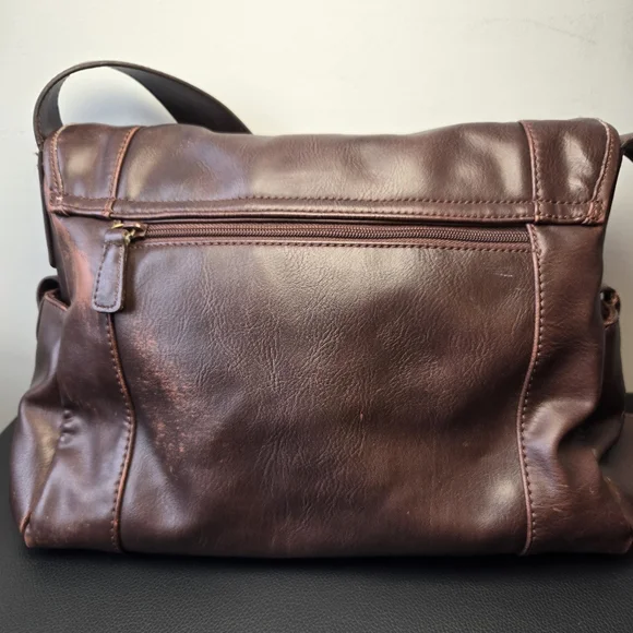 Relic Brown Faux Leather Messenger Bag - Picture 6 of 16